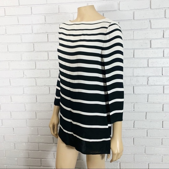 Ralph Lauren Black Linette Graduated Striped Top - Picture 2 of 8